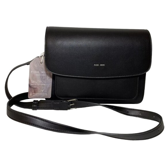 ZOE CROSSBODY by Pixie Mood - BLACK - Cruelty Free - Vegan Leather - Picture 2 of 12